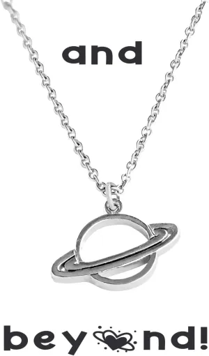 quan jewelry NASA Saturn Pendant Necklace and Rocket Ship Earrings Set, Space and Celestial Inspirational Jewelry, Gifts for Women, Handmade & Gift Giving Ready