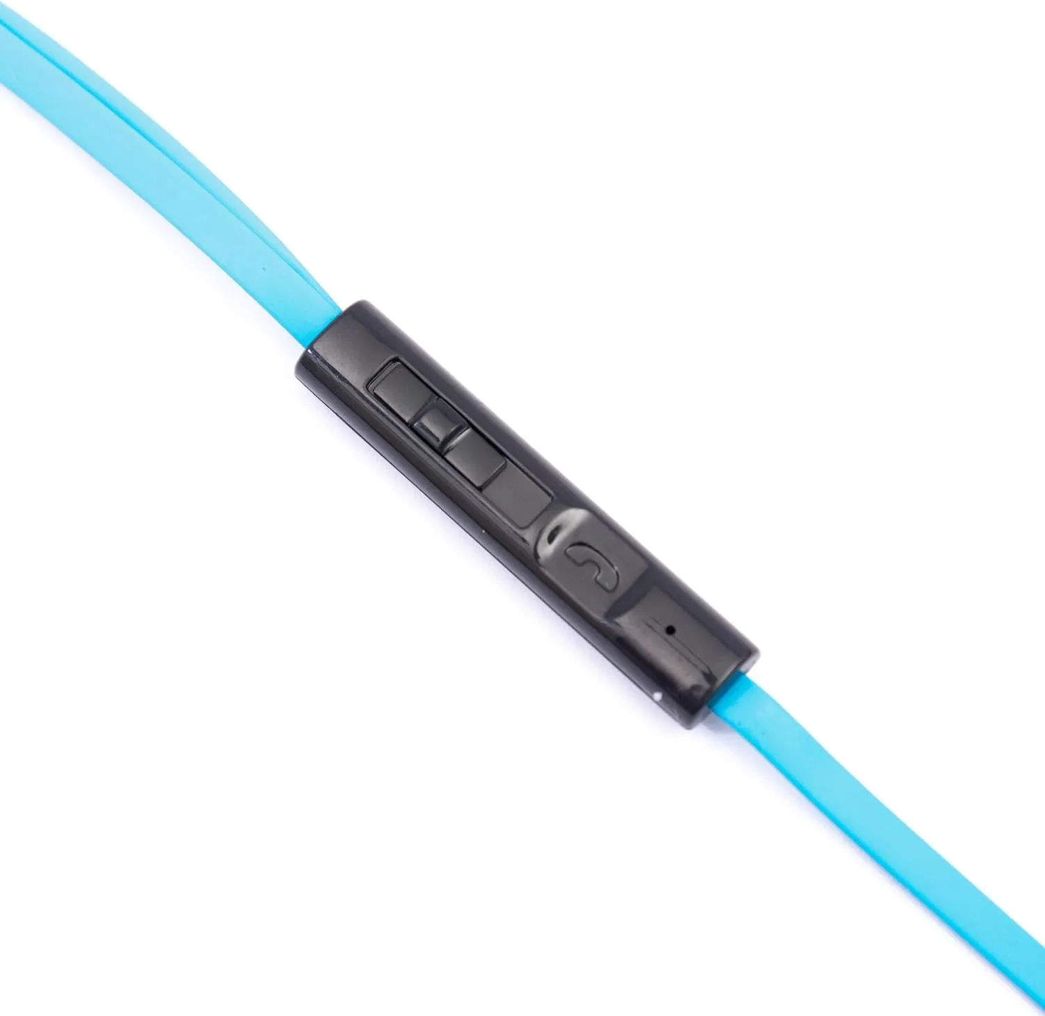 RadioShack Stereo Earphones with Cord, Wired Earbuds with Microphone and Volume Control Buttons, Soft Silicone Tips for Comfortable Extended Wear and Secure Fit, Blue and Black