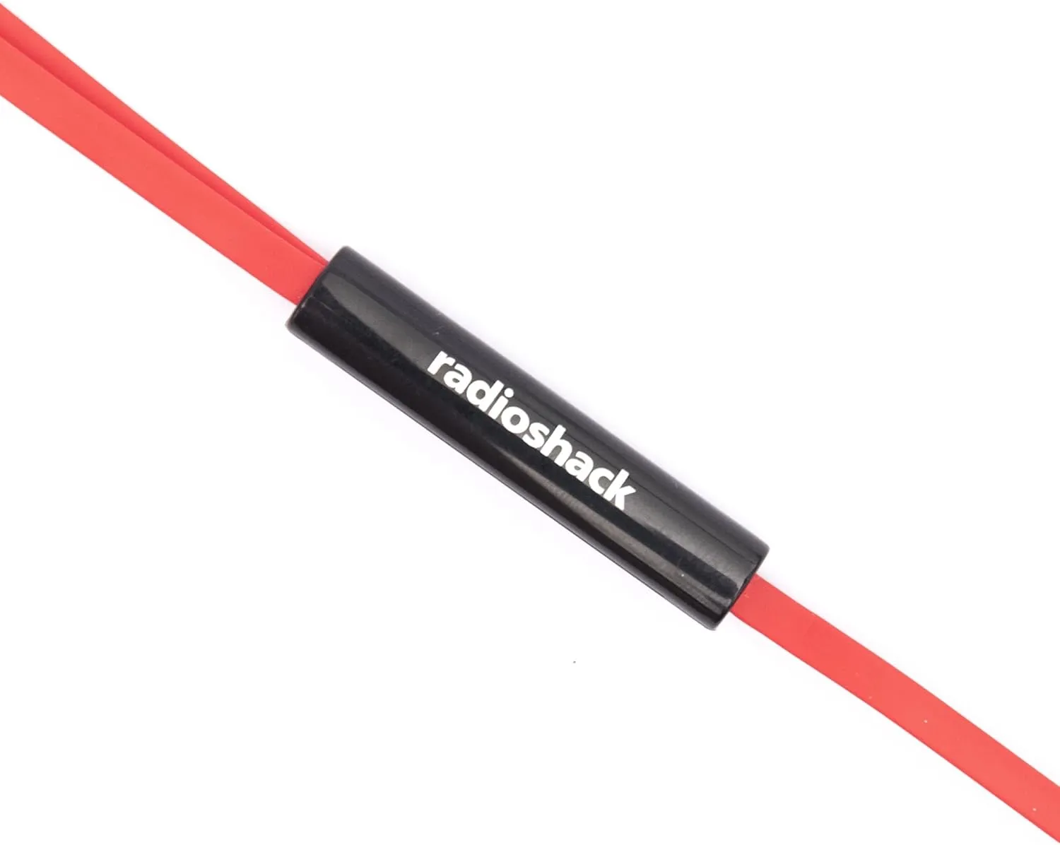 RadioShack Stereo Earphones with Cord, Wired Earbuds with Microphone and Volume Control Buttons, Soft Silicone Tips for Comfortable Extended Wear and Secure Fit, Red and Black