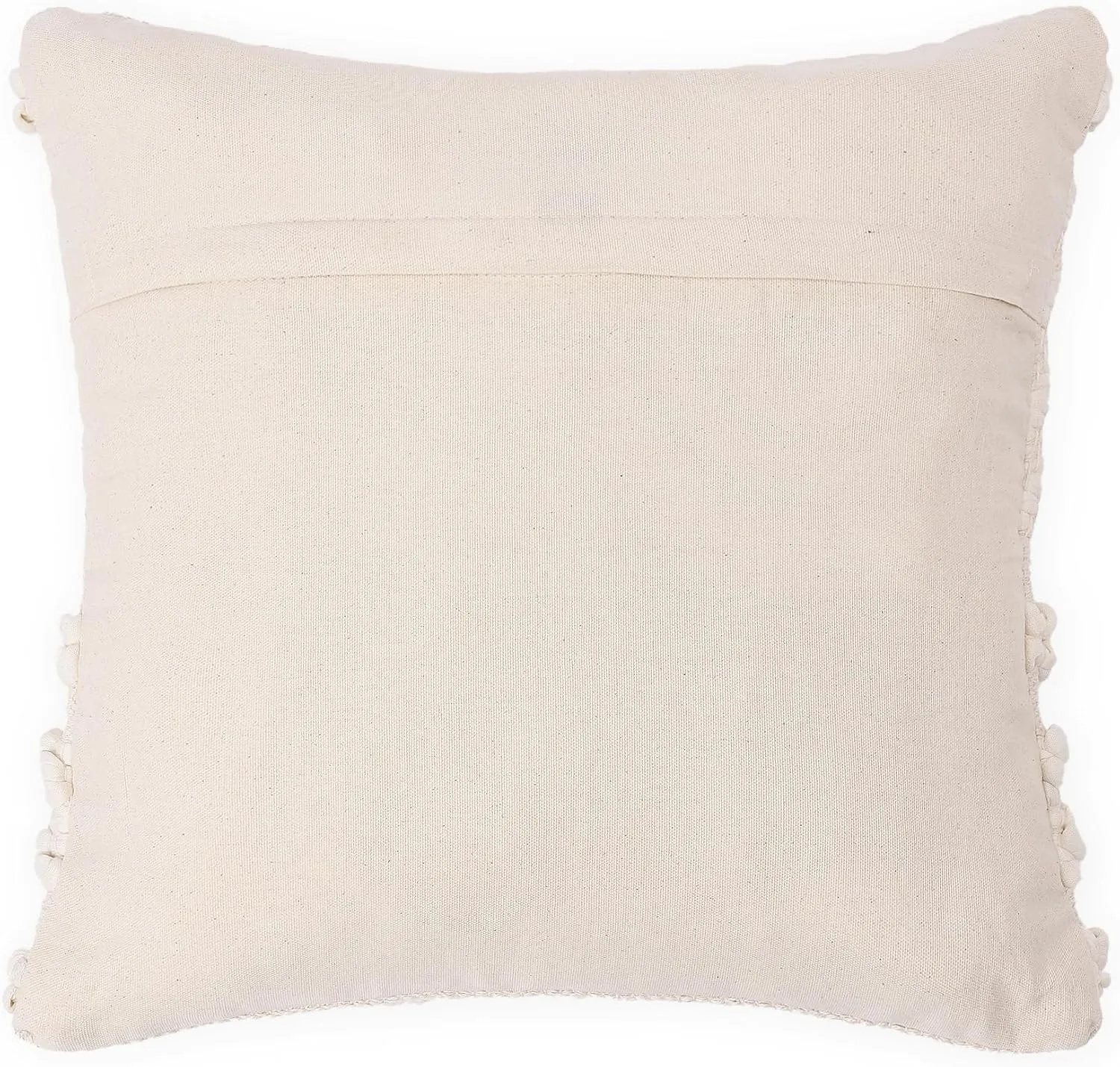 REDEARTH · Tufted Throw Pillow Cushion Covers - Boho Textured Woven Decorative Cases Set for Couch, Sofa, Bed, Farmhouse, Chair, Patio, Car - 100% Cotton (18x18 ; Boho Chic Natural) Pack of 2