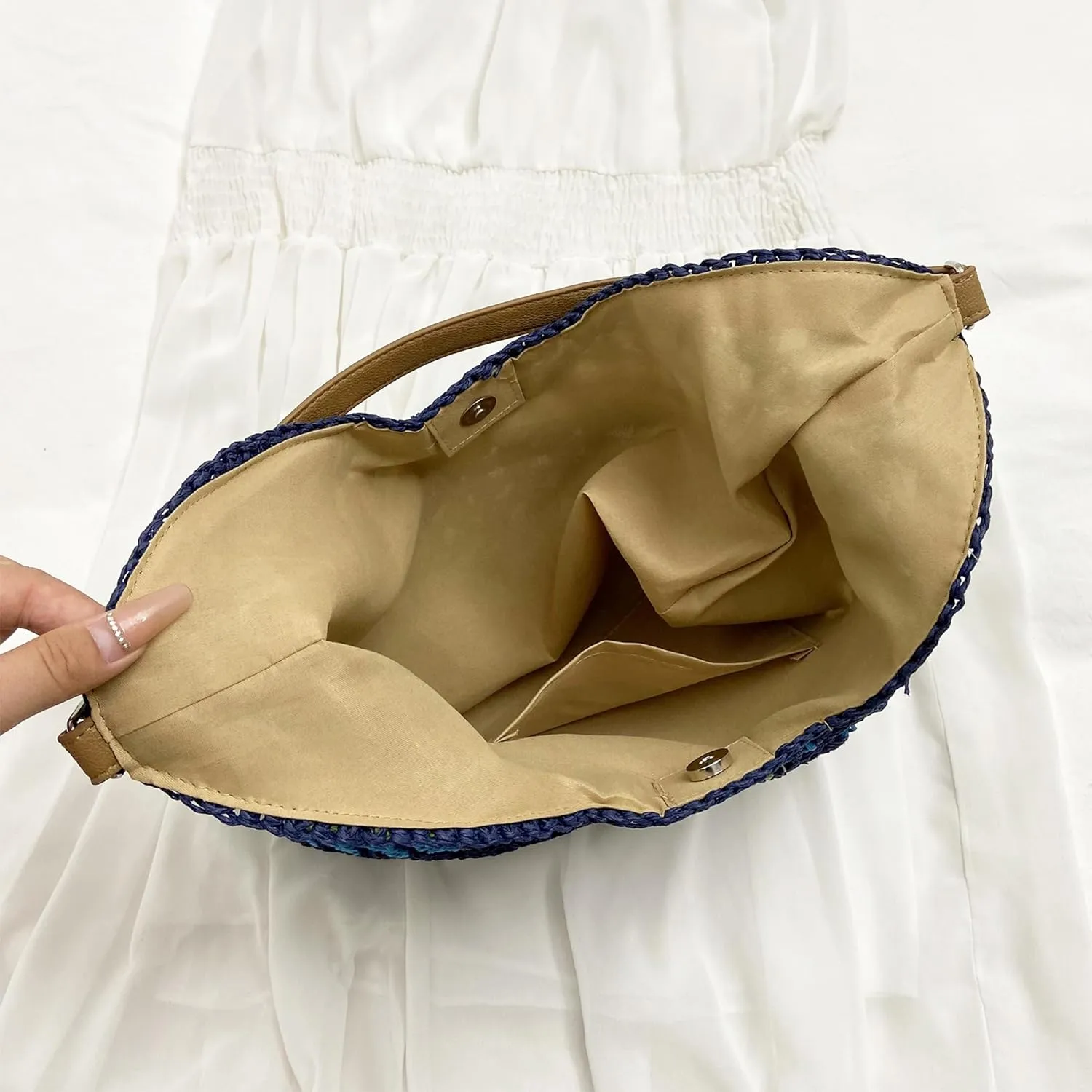 Rejolly Straw Hobo Bag for Women Tote Bag Summer Vacation Beach Handbags Boho Bohemian Style Shoulder Purse