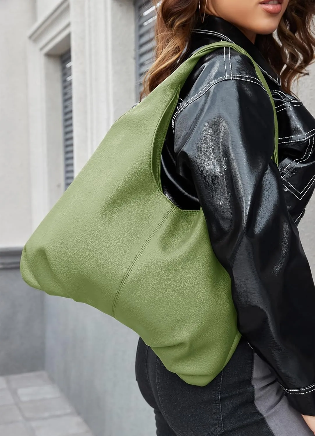 Retro Genuine Leather Hobo Clutch for Women Convertible Shoulder and Tote Bag for Versatile Everyday Use