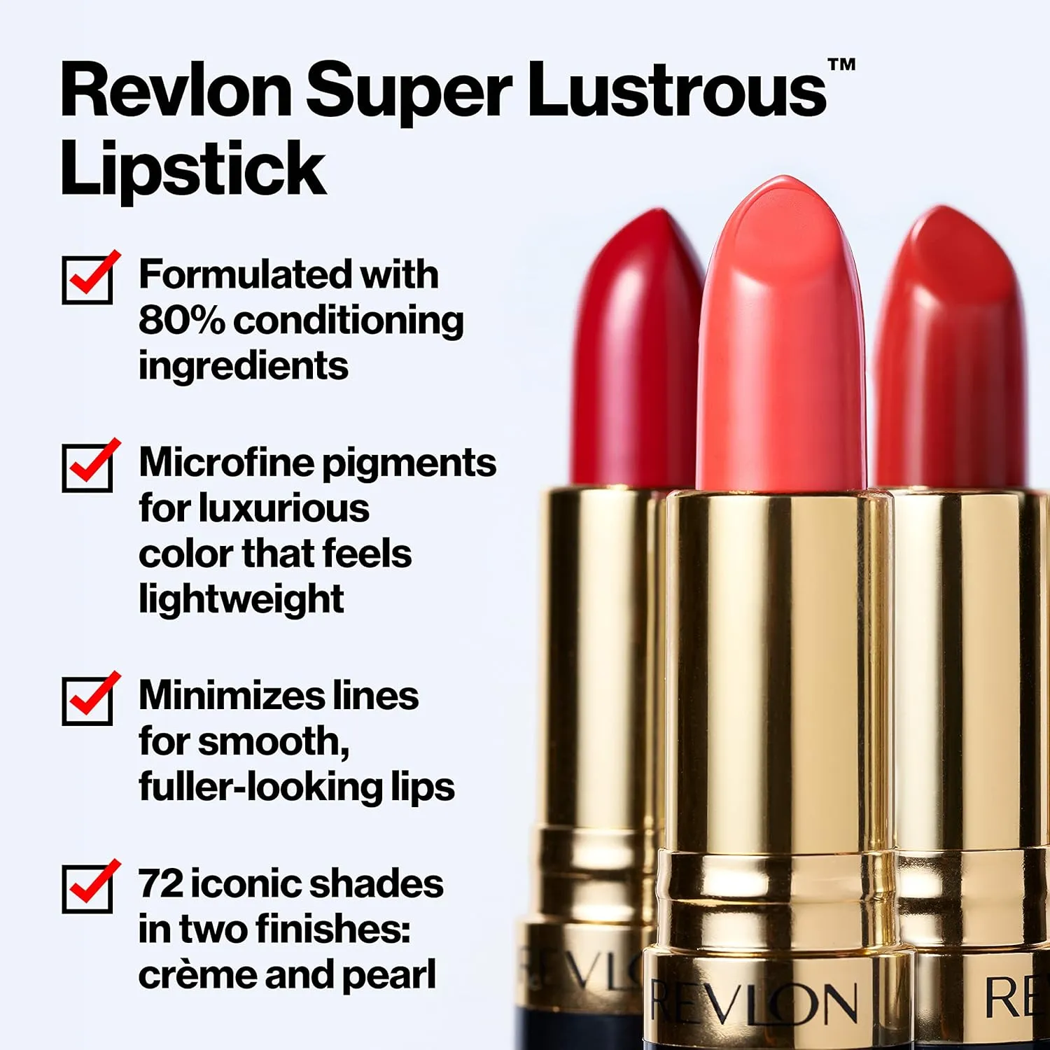 Revlon Super Lustrous Lipstick, Creamy Formula For Soft, Fuller-Looking Lips, Moisturized Feel, Abstract Orange (026), 0.15 oz
