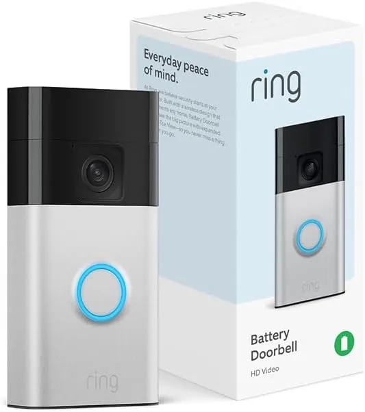 Ring Battery Doorbell, Head-to-Toe Video, Live View with Two-Way Talk, and Motion Detection & Alerts (2024 release), Satin Nickel