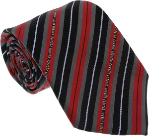 ROBERTO CAVALLI ESZ047 02000 Red Regimental Stripe Tie for Mens