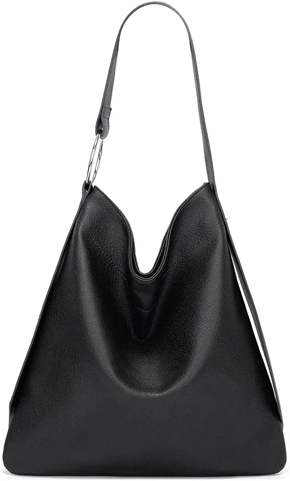 ROUROU Fashion Shoulder Bag for Women Large Capacity Handbag Top Handle Satchel PU Tote Bag Retro Purse