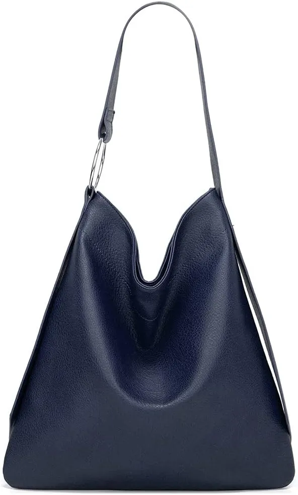 ROUROU Fashion Shoulder Bag for Women Large Capacity Handbag Top Handle Satchel PU Tote Bag Retro Purse