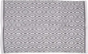 Rug Area Rugs 21x34 Inches Grey Cotton Diamond for Livingroom Bedroom Washable RagRug Reversible Farmhouse Kitchen RunnerRug Carpet Indoor Area Runner Mat for Hallway, Entryway