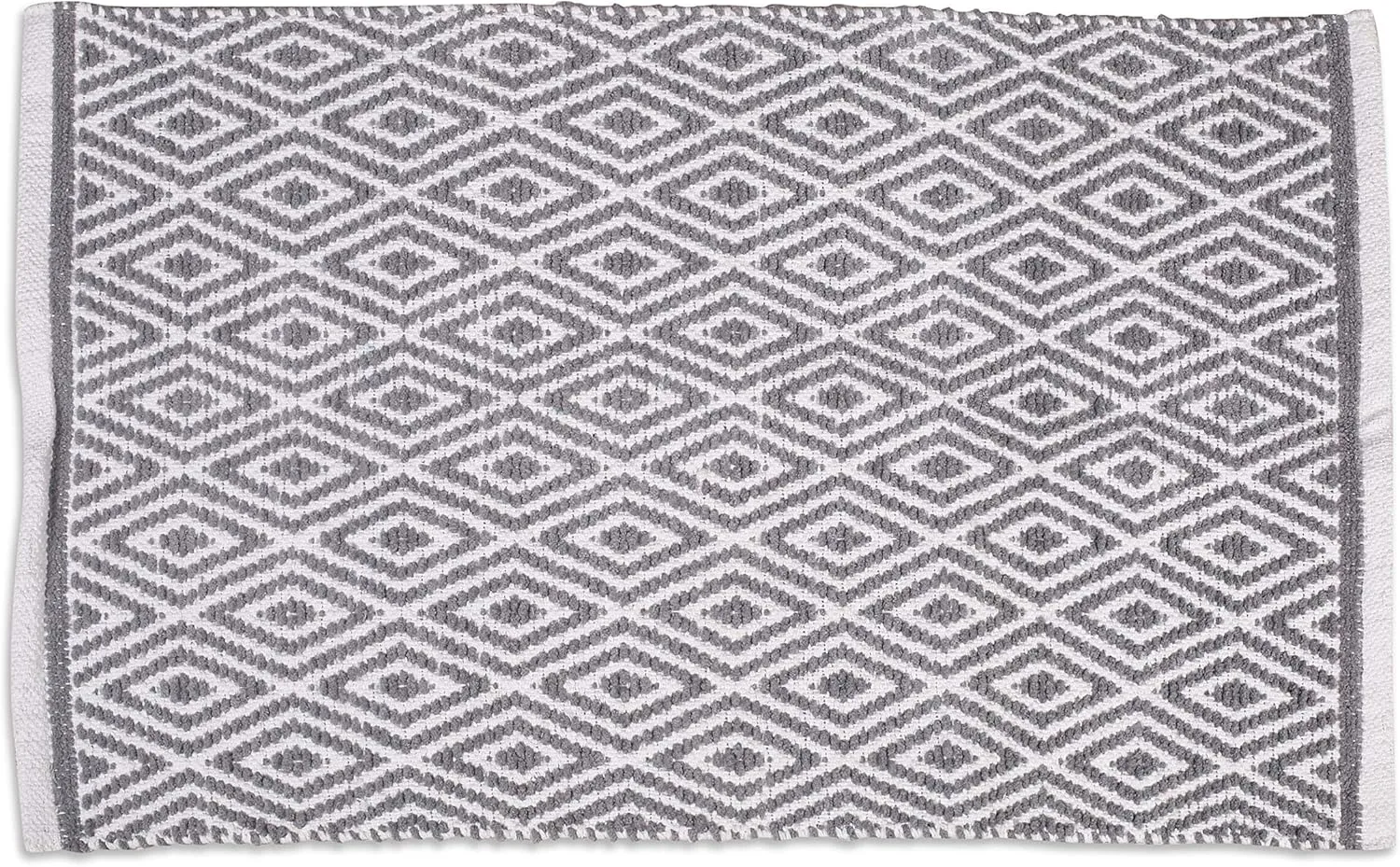 Rug Area Rugs 21x34 Inches Grey Cotton Diamond for Livingroom Bedroom Washable RagRug Reversible Farmhouse Kitchen RunnerRug Carpet Indoor Area Runner Mat for Hallway, Entryway
