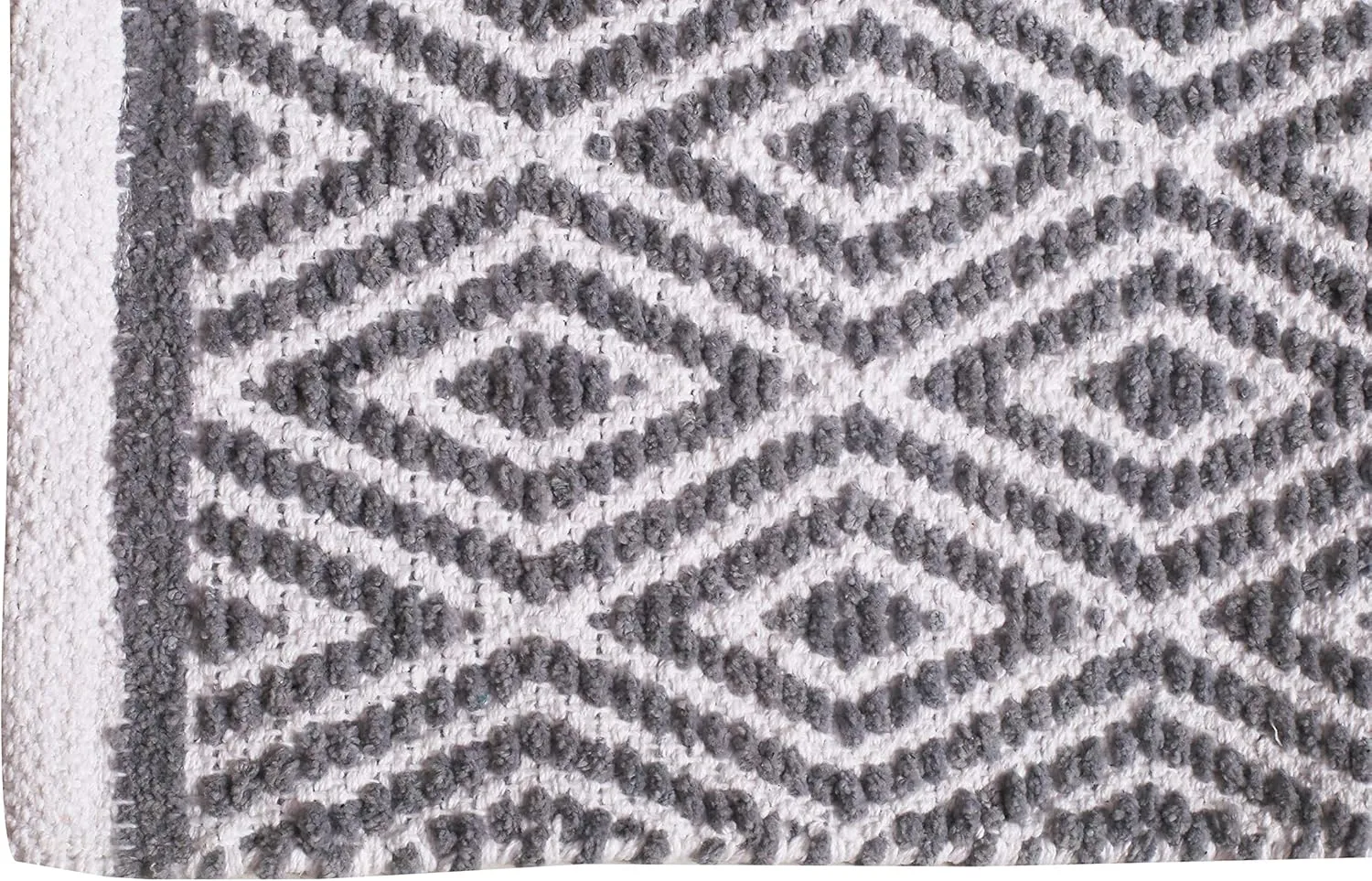 Rug Area Rugs 21x34 Inches Grey Cotton Diamond for Livingroom Bedroom Washable RagRug Reversible Farmhouse Kitchen RunnerRug Carpet Indoor Area Runner Mat for Hallway, Entryway