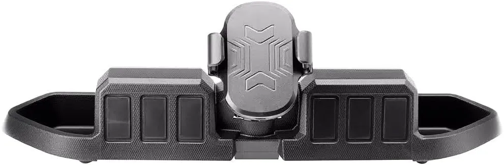 Rugged Ridge Phone Holder w/ Switch Pods for Jeep Wrangler/Gladiator | Thermoplastic Olefin (TPO), Black | 13551.39 | Fits 2018-2025 Jeep Wrangler JL; 2020-2025 Jeep Gladiator JT