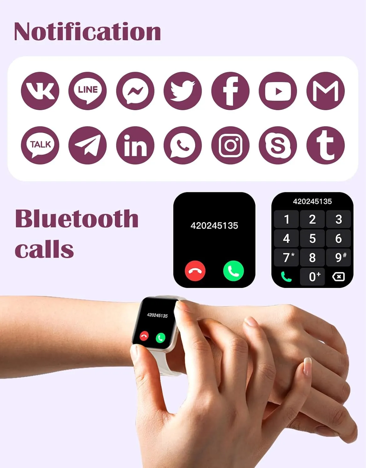 RUIMEN Smart Watches for Women Men (Answer/Make Calls) Compatible with iPhone/Android Phones, 1.85" HD Screen Fitness Tracker Heart Rate Monitor 100  Sports Tracker Watch Waterproof (Milky White)