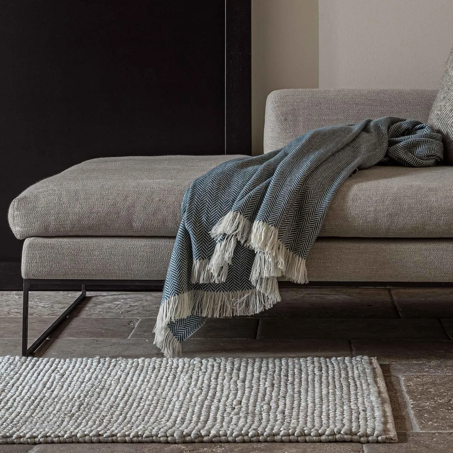 S & L Homes Wool Cotton Hand Woven Chunky Knit Popcorn Runner Rug - Ivory Contemporary Rug for Entryway Bedroom Kitchen (2.5' x 8' - Ivory)