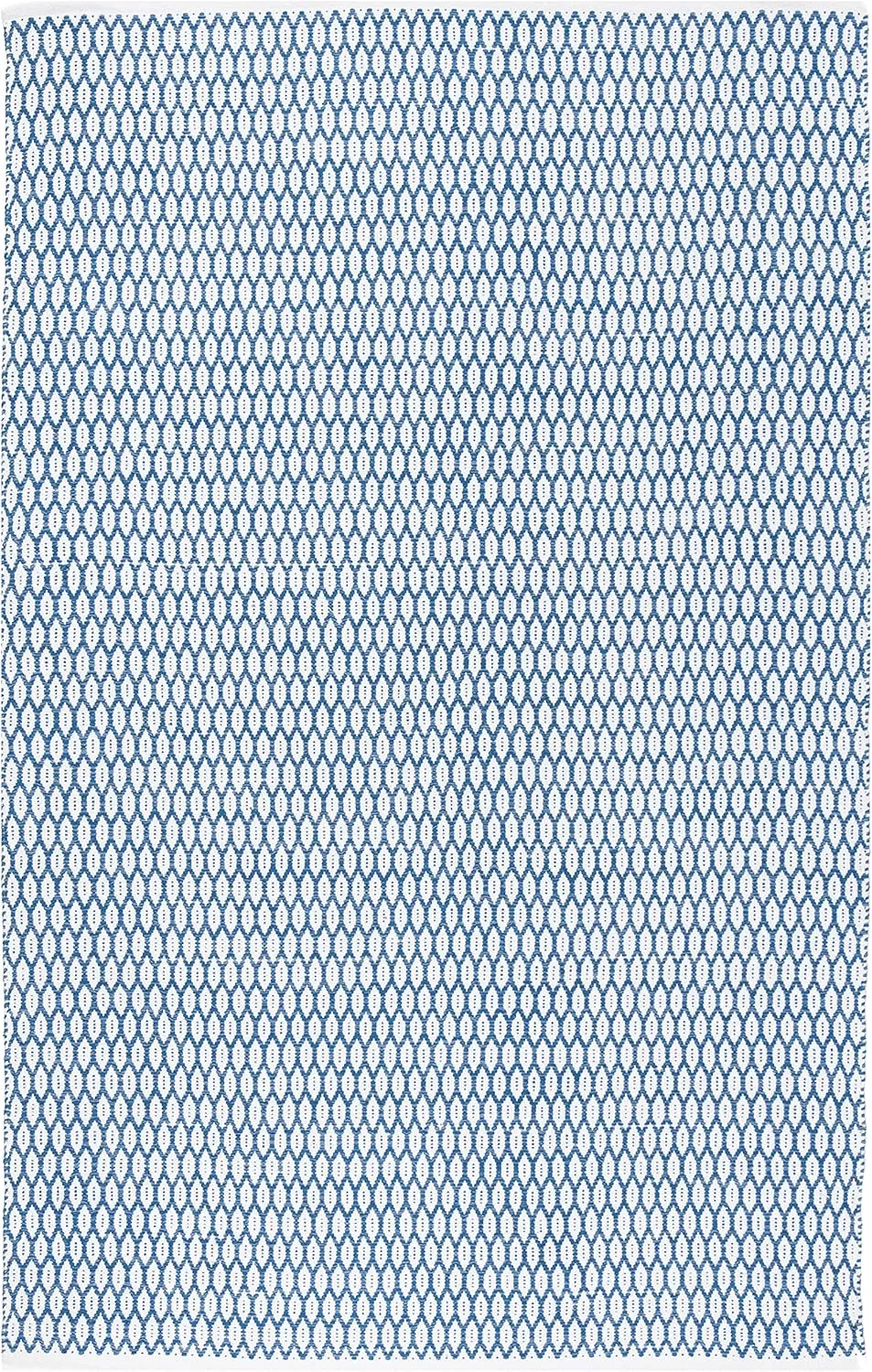 SAFAVIEH Area Rug 8x10 - Montauk Collection - Large - Blue & Ivory, Handmade Cotton, Ideal for Living Room, Bedroom, Office, Dining Space (MTK608B)