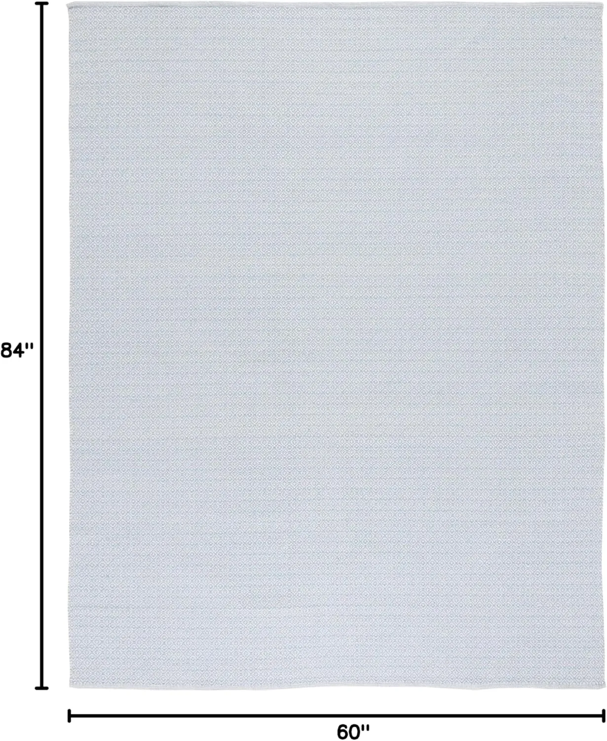 SAFAVIEH Montauk Collection Area Rug - 5' x 7', Ivory & Light Blue, Handmade Cotton, Ideal for High Traffic Areas in Living Room, Bedroom (MTK717B)
