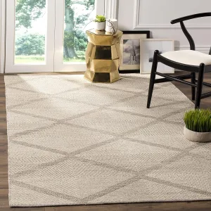 SAFAVIEH Montauk Collection Area Rug - 9' x 12', Grey, Handmade Cotton, Ideal for High Traffic Areas in Living Room, Bedroom (MTK821A)