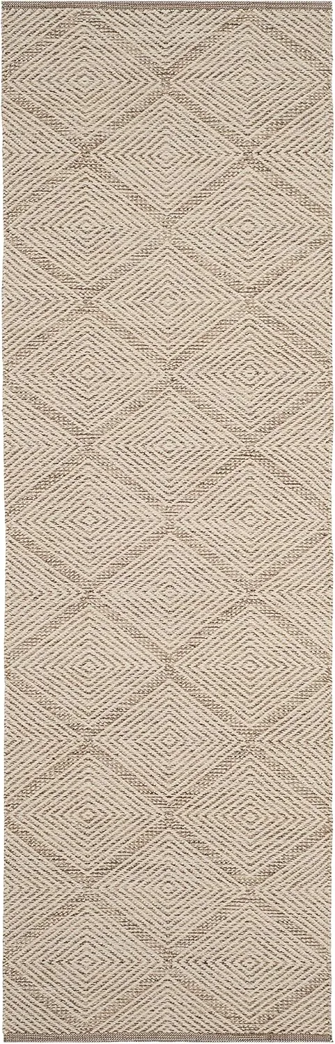 SAFAVIEH Montauk Collection Runner Rug - 2'3" x 13', Beige, Handmade Cotton, Ideal for High Traffic Areas in Living Room, Bedroom (MTK821E)