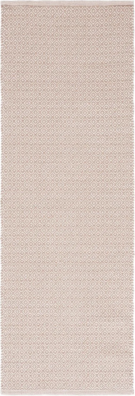 SAFAVIEH Montauk Collection Runner Rug - 2'3" x 7', Ivory & Beige, Handmade Cotton, Ideal for High Traffic Areas in Living Room, Bedroom (MTK717G)