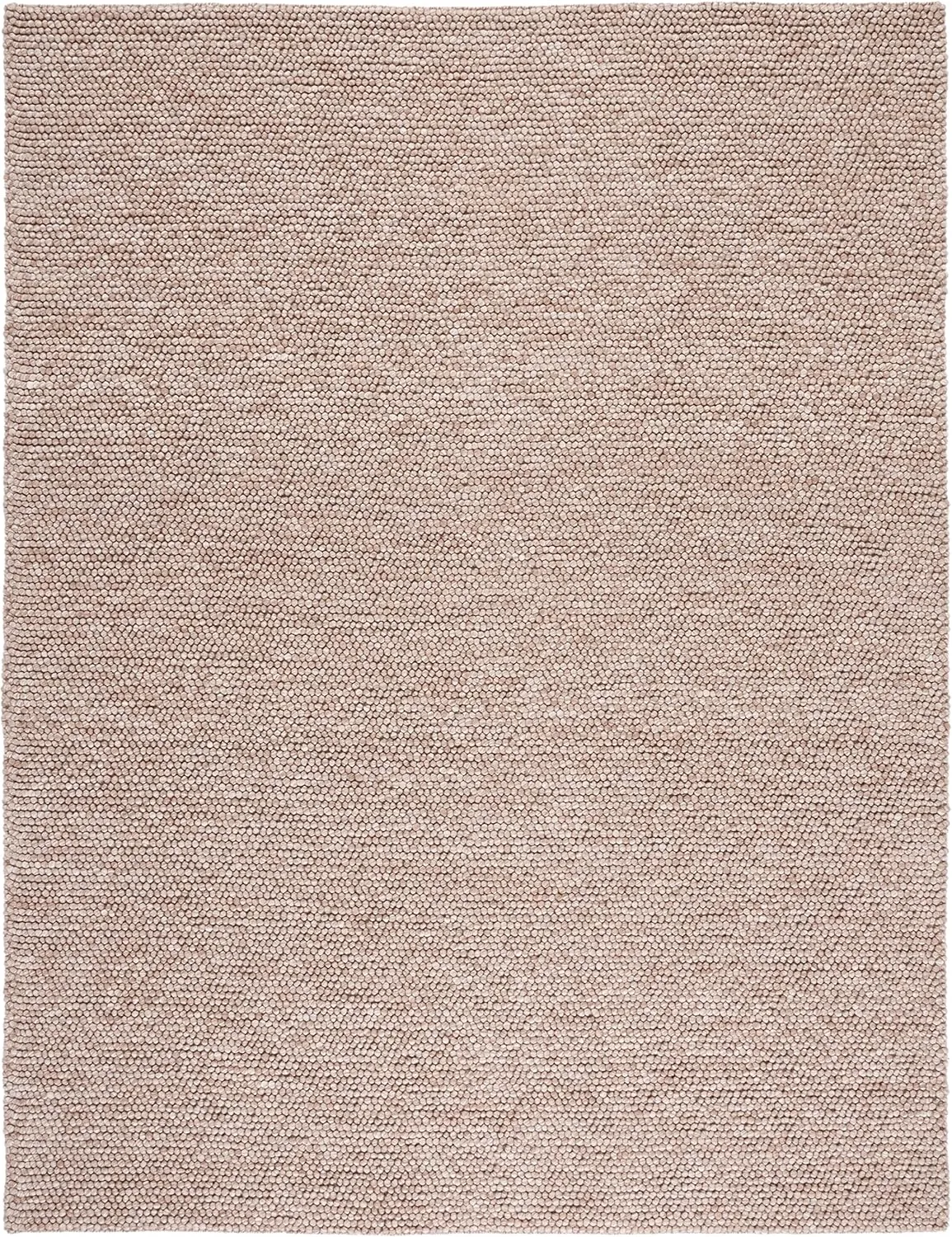 SAFAVIEH Natura Collection Area Rug - 9' x 12', Brown, Handmade Farmhouse Wool, Ideal for High Traffic Areas in Living Room, Bedroom (NAT620T)