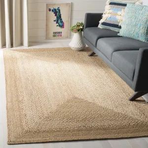 SAFAVIEH Natural Fiber Collection Area Rug - 8' x 10', Natural & Ivory, Handmade Farmhouse Boho Coastal Rustic Jute, Ideal for High Traffic Areas in Living Room, Bedroom (NF885B)
