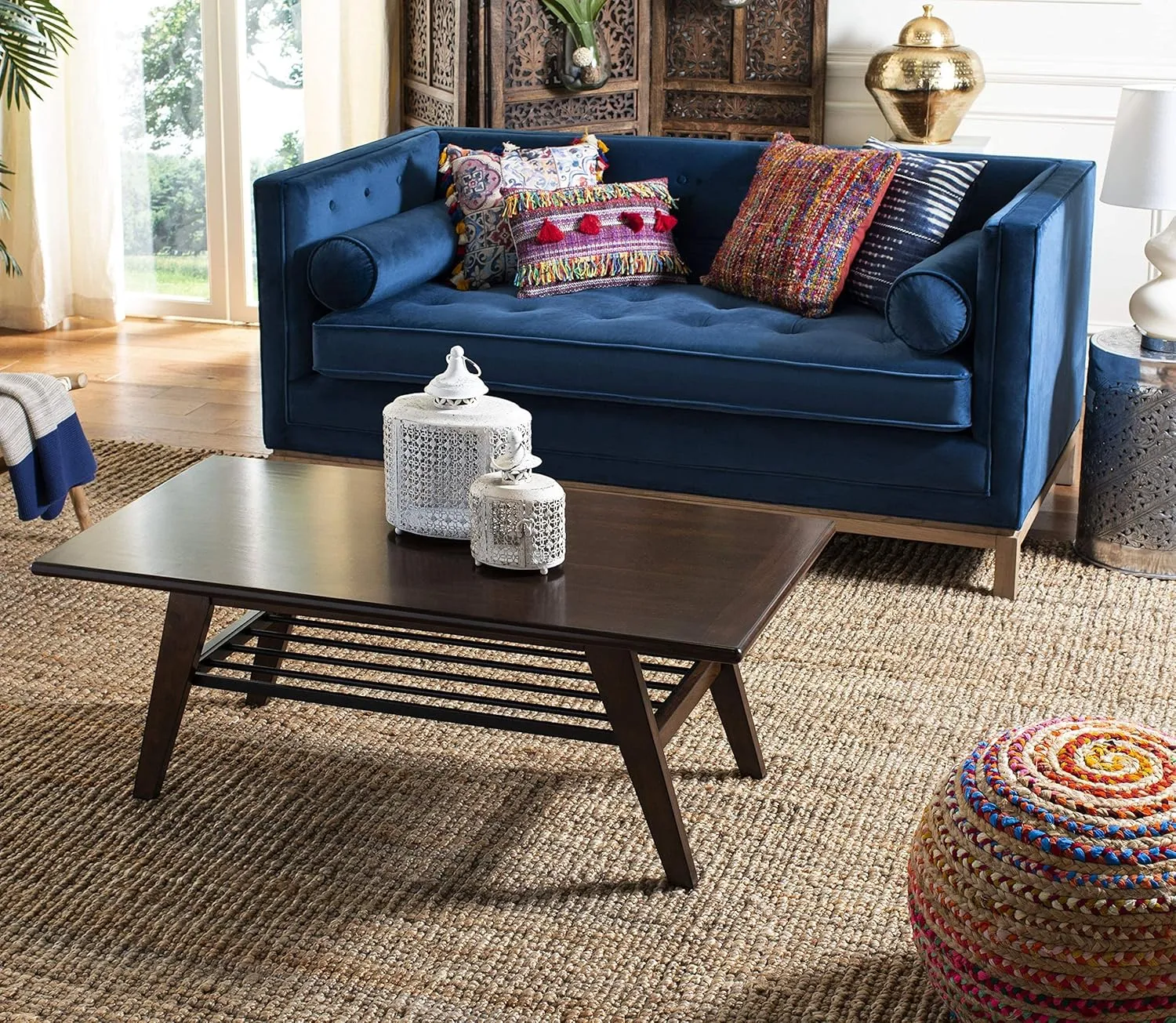 SAFAVIEH Natural Fiber Collection Area Rug - 8' x 10', Natural, Handmade Chunky Textured Jute 0.75-inch Thick, Ideal for High Traffic Areas in Living Room, Bedroom (NF447A)