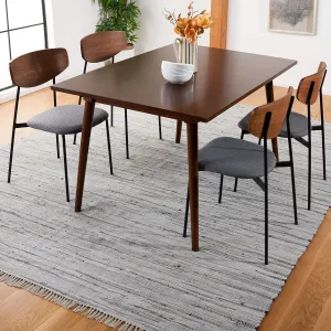 SAFAVIEH Rag Rug Collection Area Rug - 8' x 10', Grey, Handmade Boho Stripe Cotton, Ideal for High Traffic Areas in Living Room, Bedroom (RAR121A)