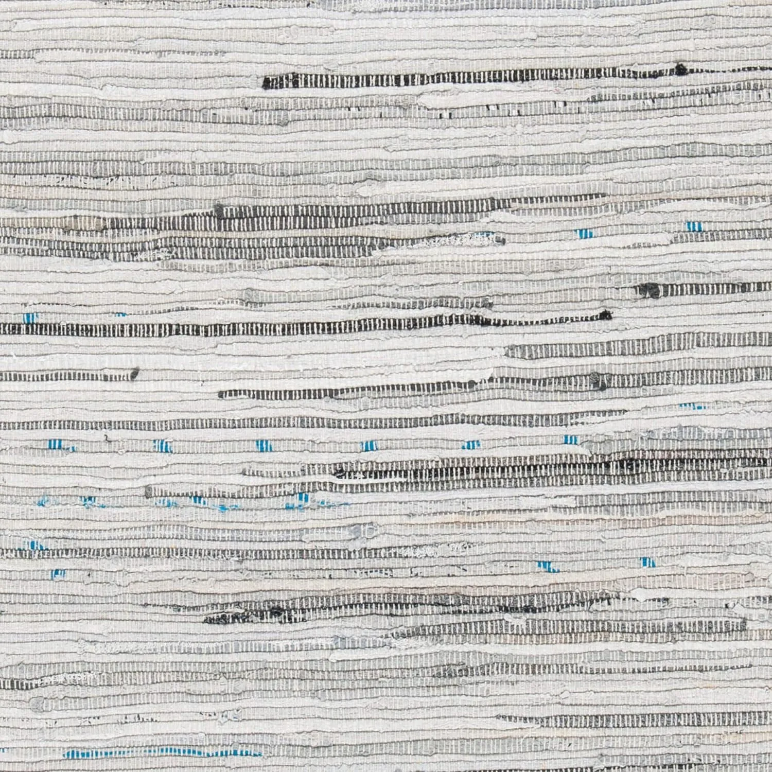 SAFAVIEH Rag Rug Collection Area Rug - 8' x 10', Grey, Handmade Boho Stripe Cotton, Ideal for High Traffic Areas in Living Room, Bedroom (RAR121A)