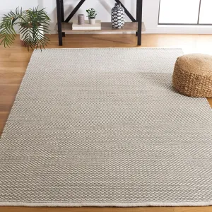 SAFAVIEH Vermont Collection Area Rug - 6' x 9', Green, Handmade Wool & Cotton, Ideal for High Traffic Areas in Living Room, Bedroom (VRM650Y)
