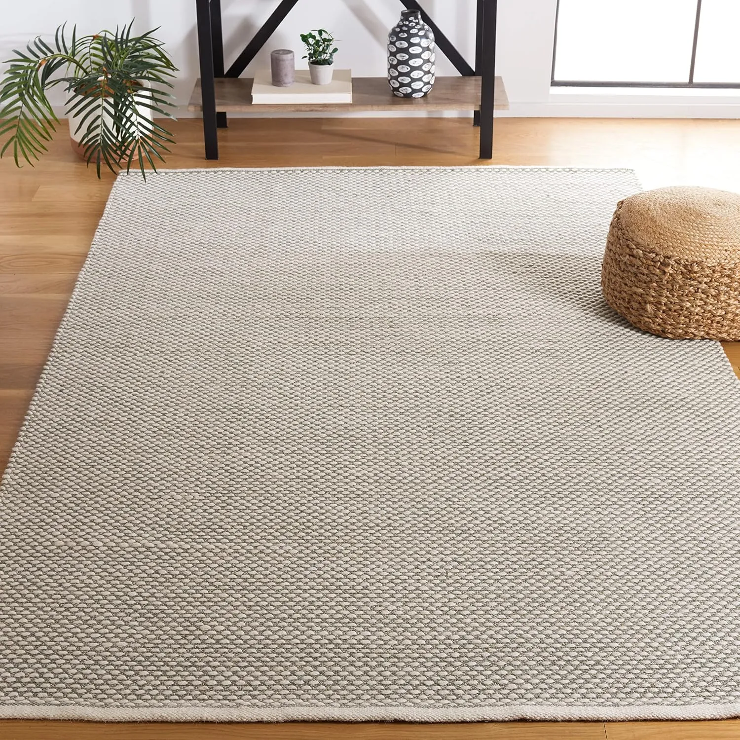 SAFAVIEH Vermont Collection Area Rug - 6' x 9', Green, Handmade Wool & Cotton, Ideal for High Traffic Areas in Living Room, Bedroom (VRM650Y)