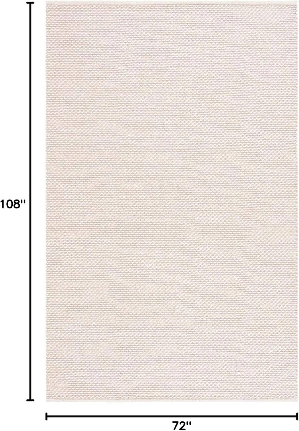 SAFAVIEH Vermont Collection Area Rug - 6' x 9', Ivory, Handmade Wool & Cotton, Ideal for High Traffic Areas in Living Room, Bedroom (VRM650A)