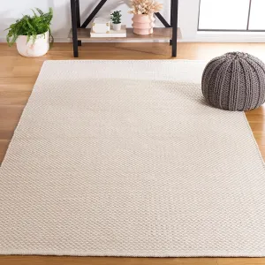 SAFAVIEH Vermont Collection Area Rug - 6' x 9', Ivory, Handmade Wool & Cotton, Ideal for High Traffic Areas in Living Room, Bedroom (VRM650A)
