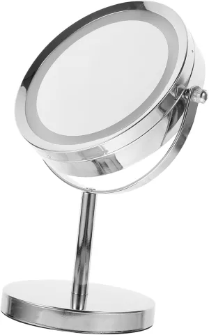 SAFIGLE Led 3X Magnification Double-Sided Makeup Mirror 360° Rotation 6-inch Swivel Gold Vanity Mirror for Home