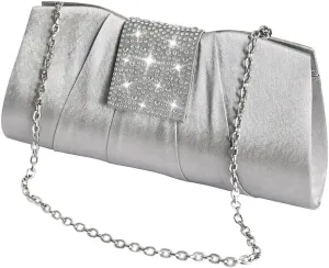 Satin Evening Clutch Purses for Women Formal Wedding Party Handbag Simple Classic Bags