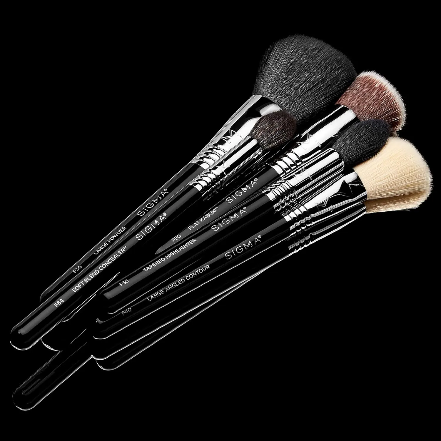 Sigma Beauty Makeup Brush Set – Set of 5 Classic Makeup Brushes for Full Face, Professional Makeup Brushes for Foundation, Concealer, Blush/Powder, Contour, and Highlight (5 pcs)