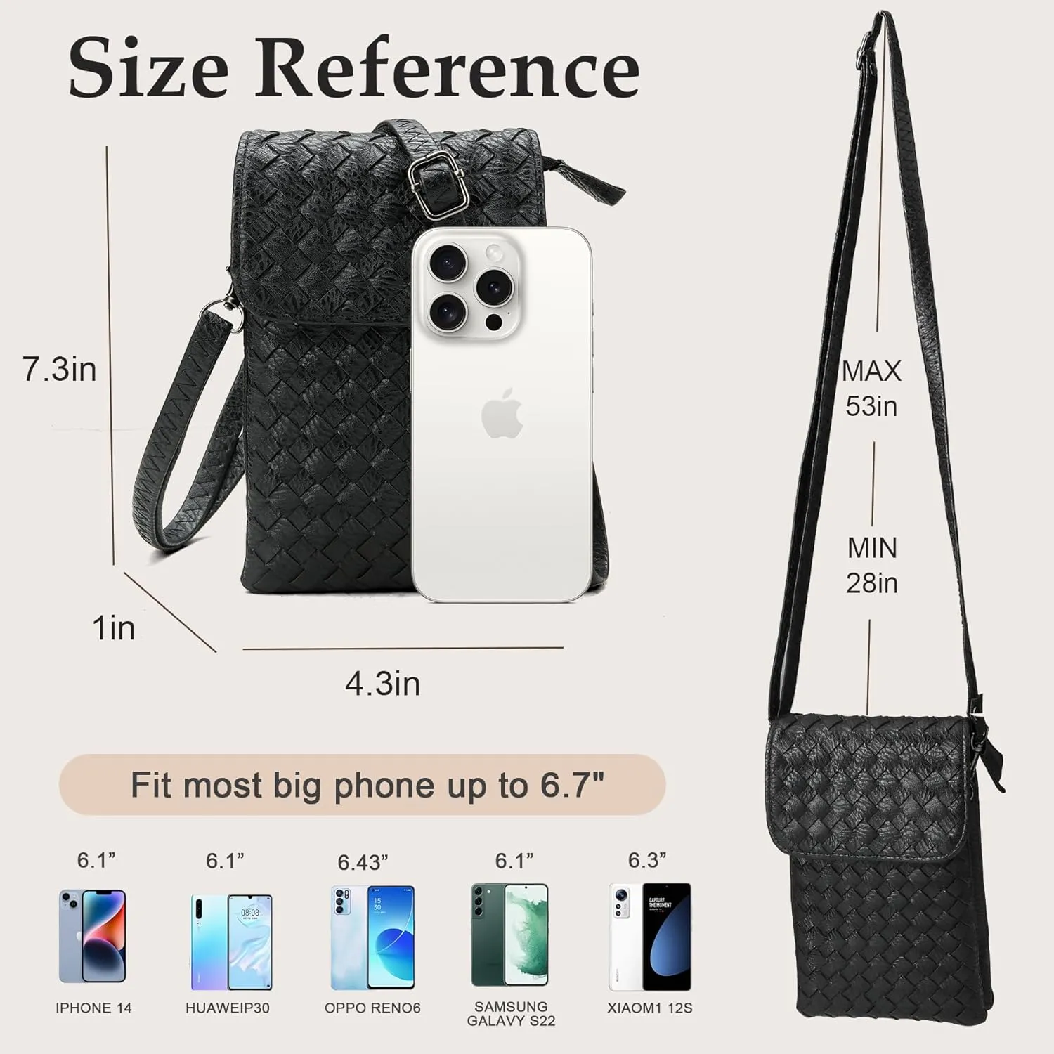 Small Crossbody Bags for Women Small Purses Woven Cell Phone Purse Travel Purse Wallet Phone Purses