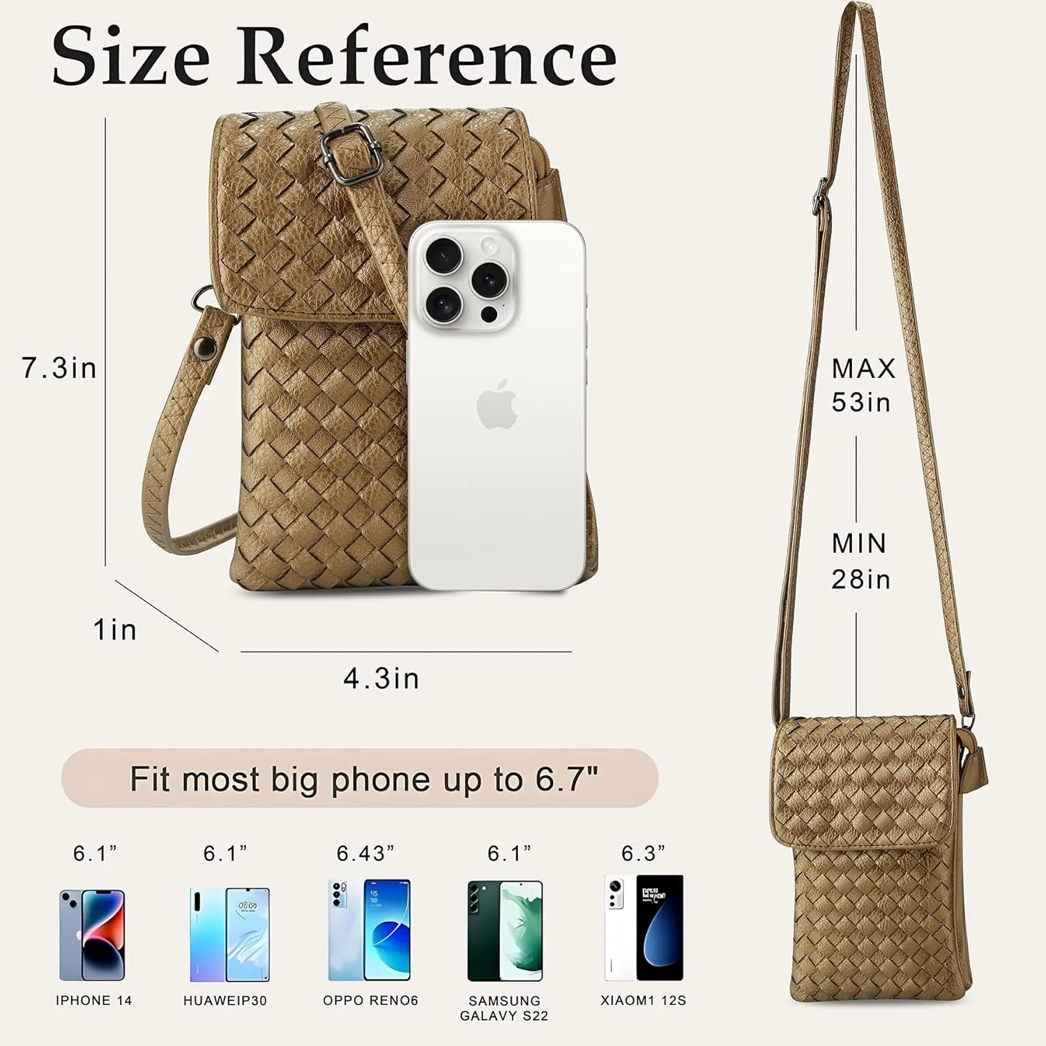 Small Crossbody Bags for Women Small Purses Woven Cell Phone Purse Travel Purse Wallet Phone Purses