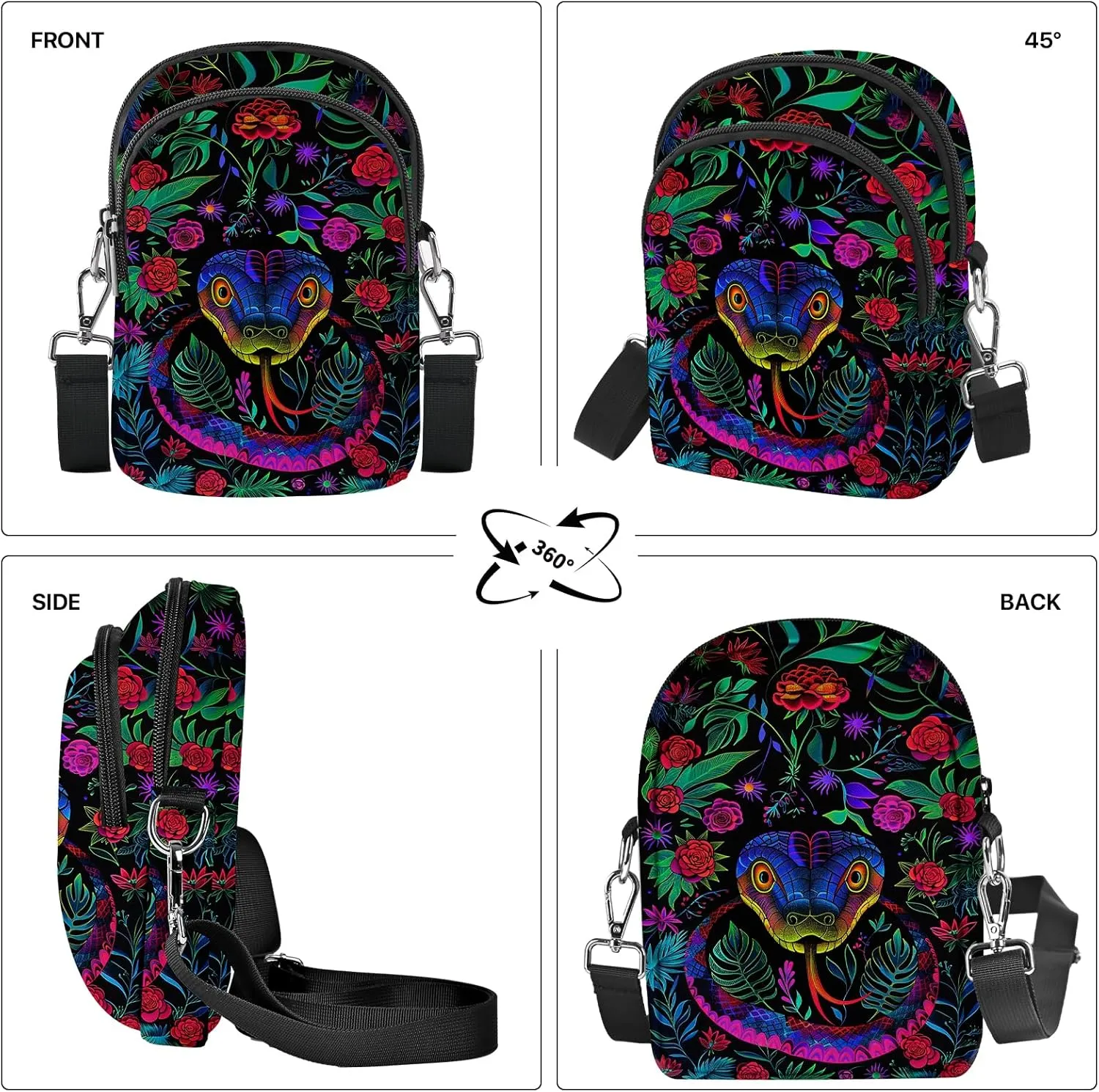 Small Crossbody Bags for Women Waterproof Cell Phone Bag Wallet Purse with Card Slots Adjustable Strap