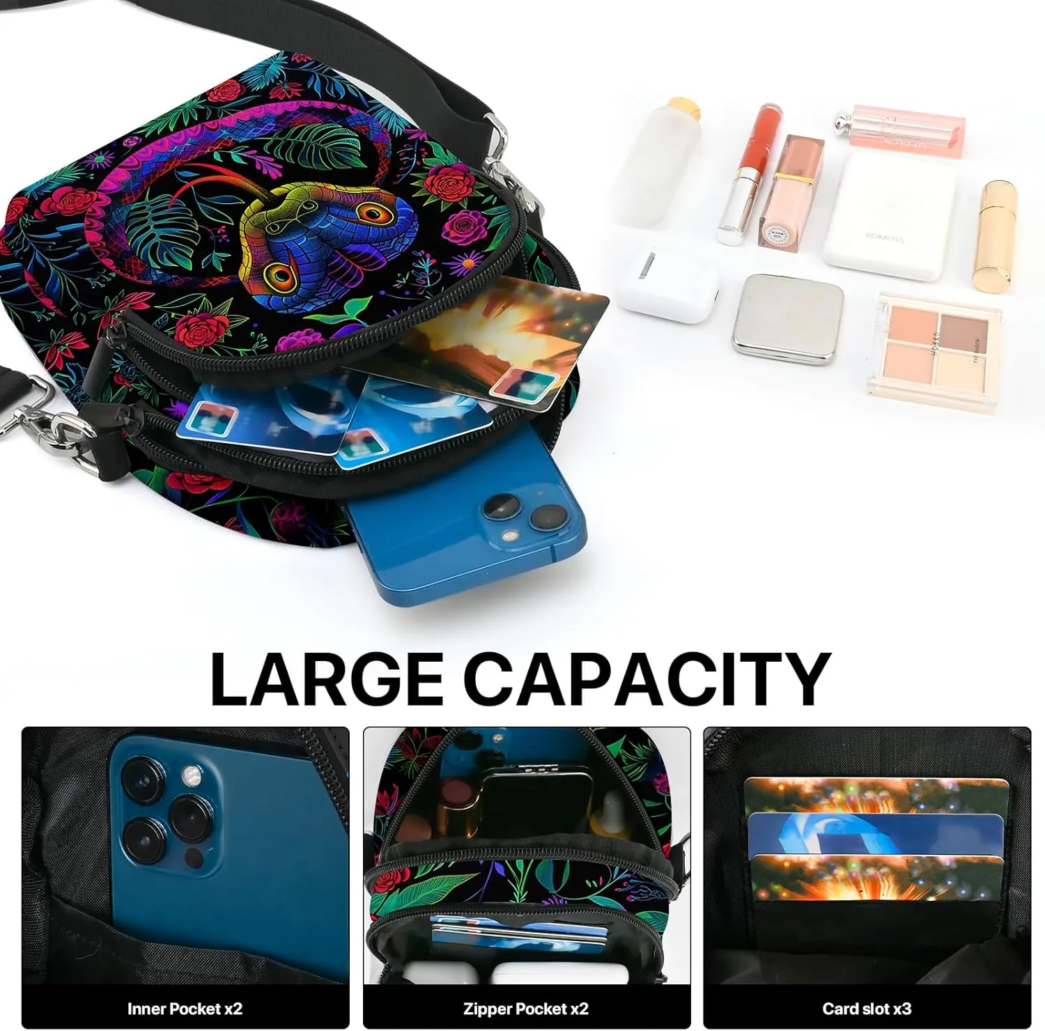 Small Crossbody Bags for Women Waterproof Cell Phone Bag Wallet Purse with Card Slots Adjustable Strap