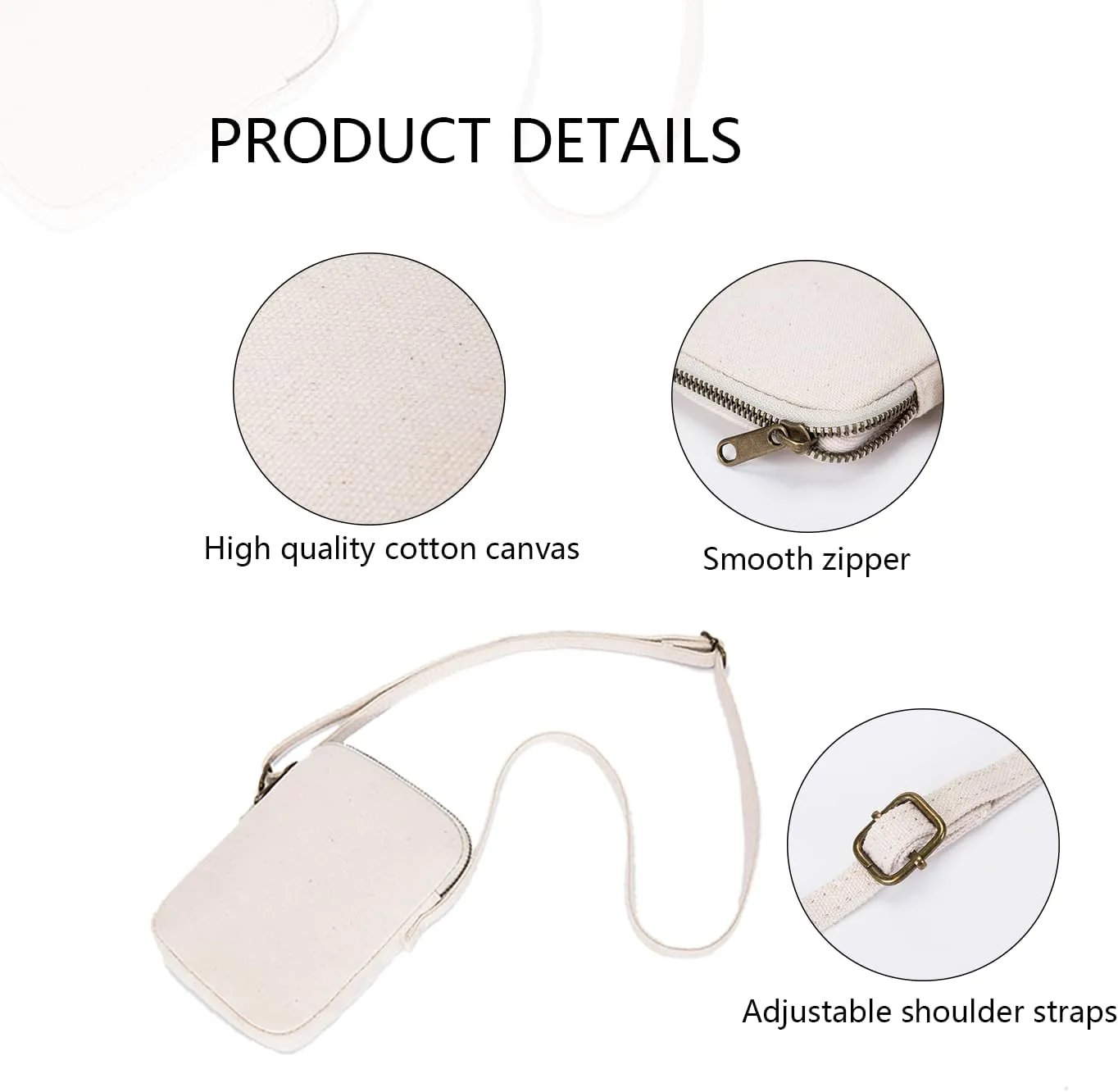 Small Crossbody Purse Zipper Cell Phone Bag Mini Shoulder Purse Wallet Smart Phone Wallet with Credit Card Solts