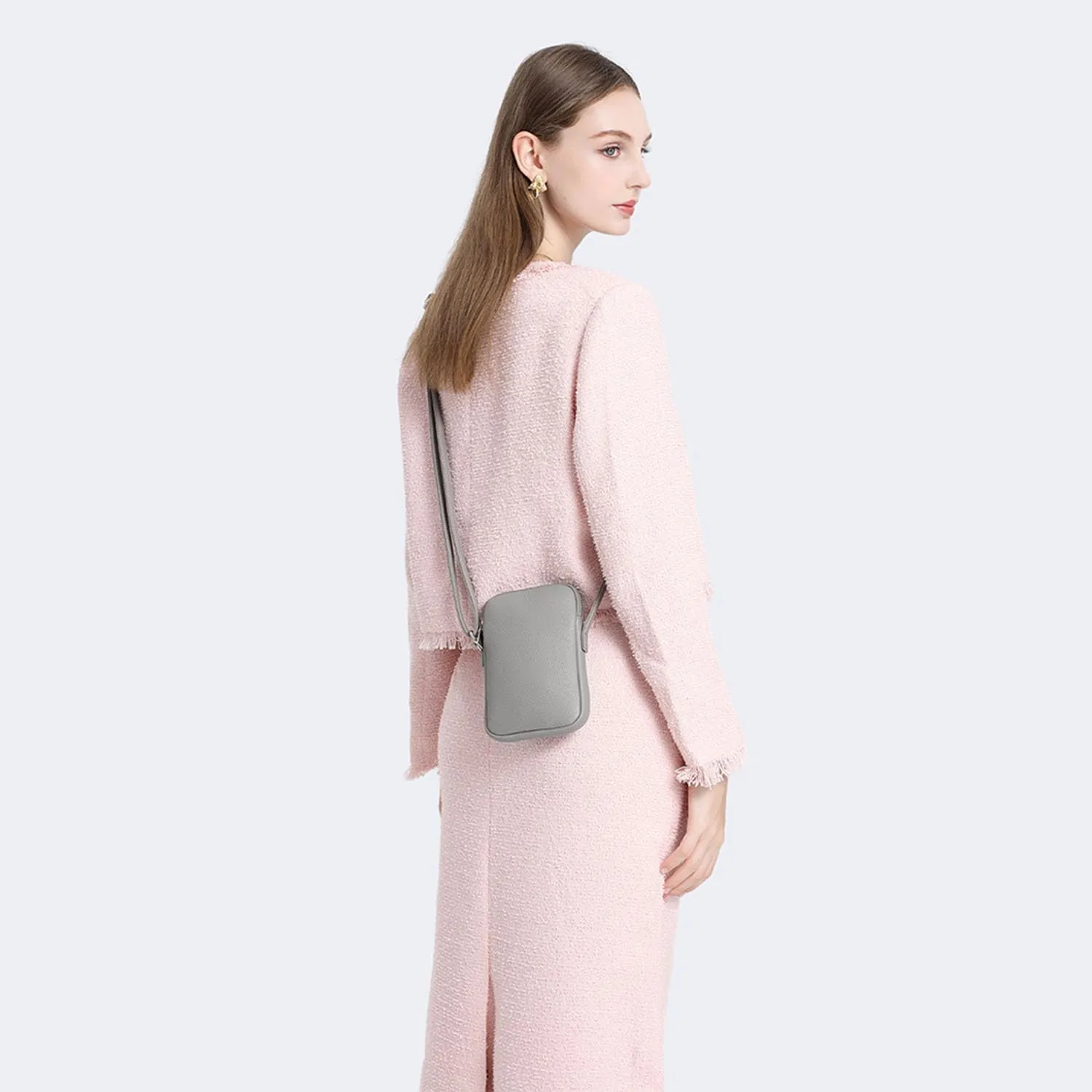 Small Crossbody Purse Zipper Cell Phone Bag Mini Shoulder Purse Wallet Smart Phone Wallet with Credit Card Solts