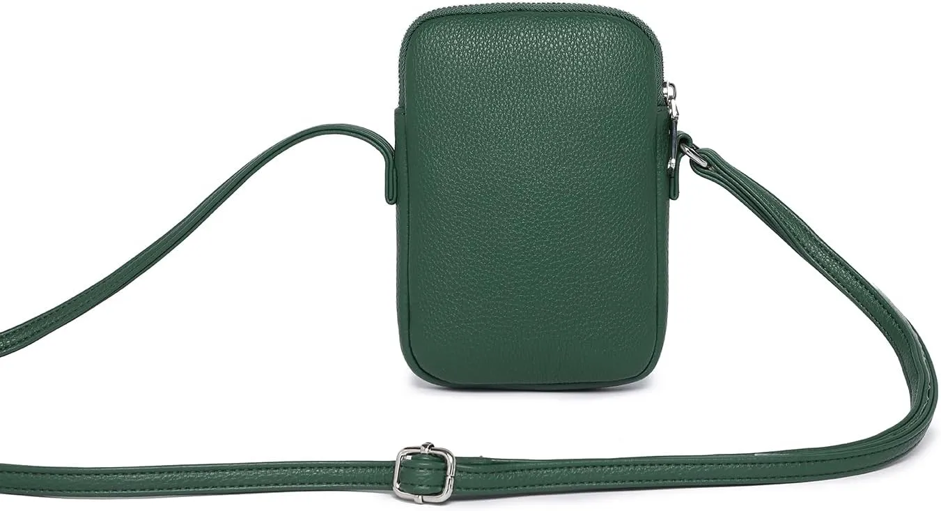 Small Crossbody Purse Zipper Cell Phone Bag Mini Shoulder Purse Wallet Smart Phone Wallet with Credit Card Solts