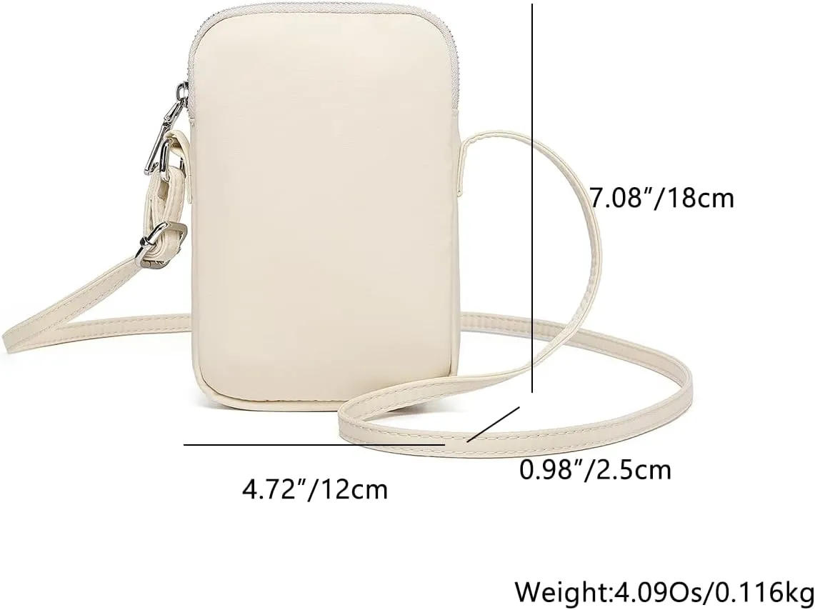 Small Crossbody Purse Zipper Cell Phone Bag Mini Shoulder Purse Wallet Smart Phone Wallet with Credit Card Solts