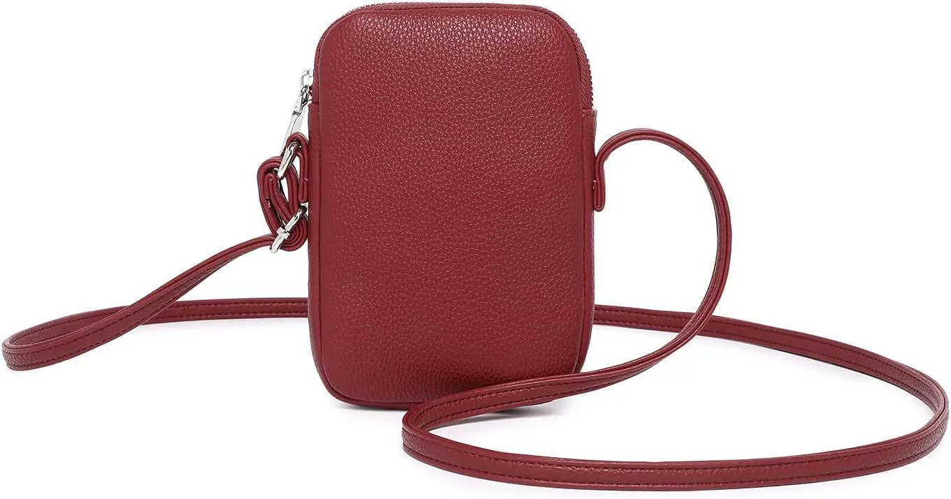 Small Crossbody Purse Zipper Cell Phone Bag Mini Shoulder Purse Wallet Smart Phone Wallet with Credit Card Solts