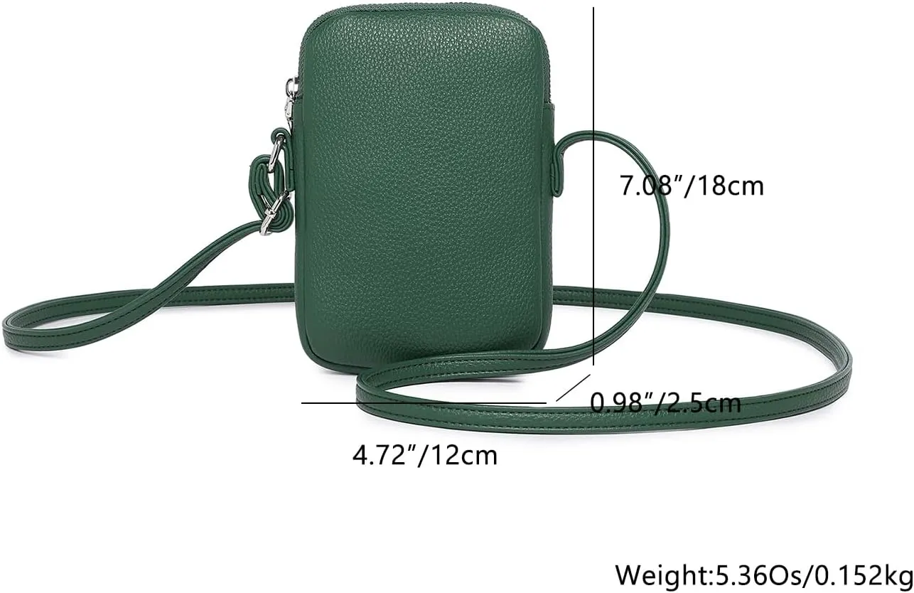 Small Crossbody Purse Zipper Cell Phone Bag Mini Shoulder Purse Wallet Smart Phone Wallet with Credit Card Solts