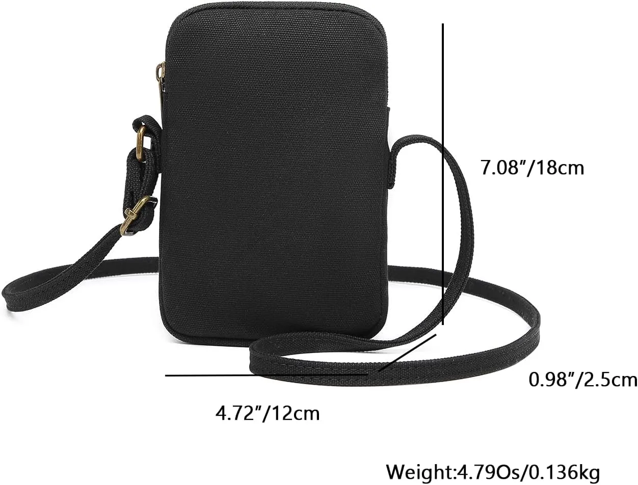 Small Crossbody Purse Zipper Cell Phone Bag Mini Shoulder Purse Wallet Smart Phone Wallet with Credit Card Solts