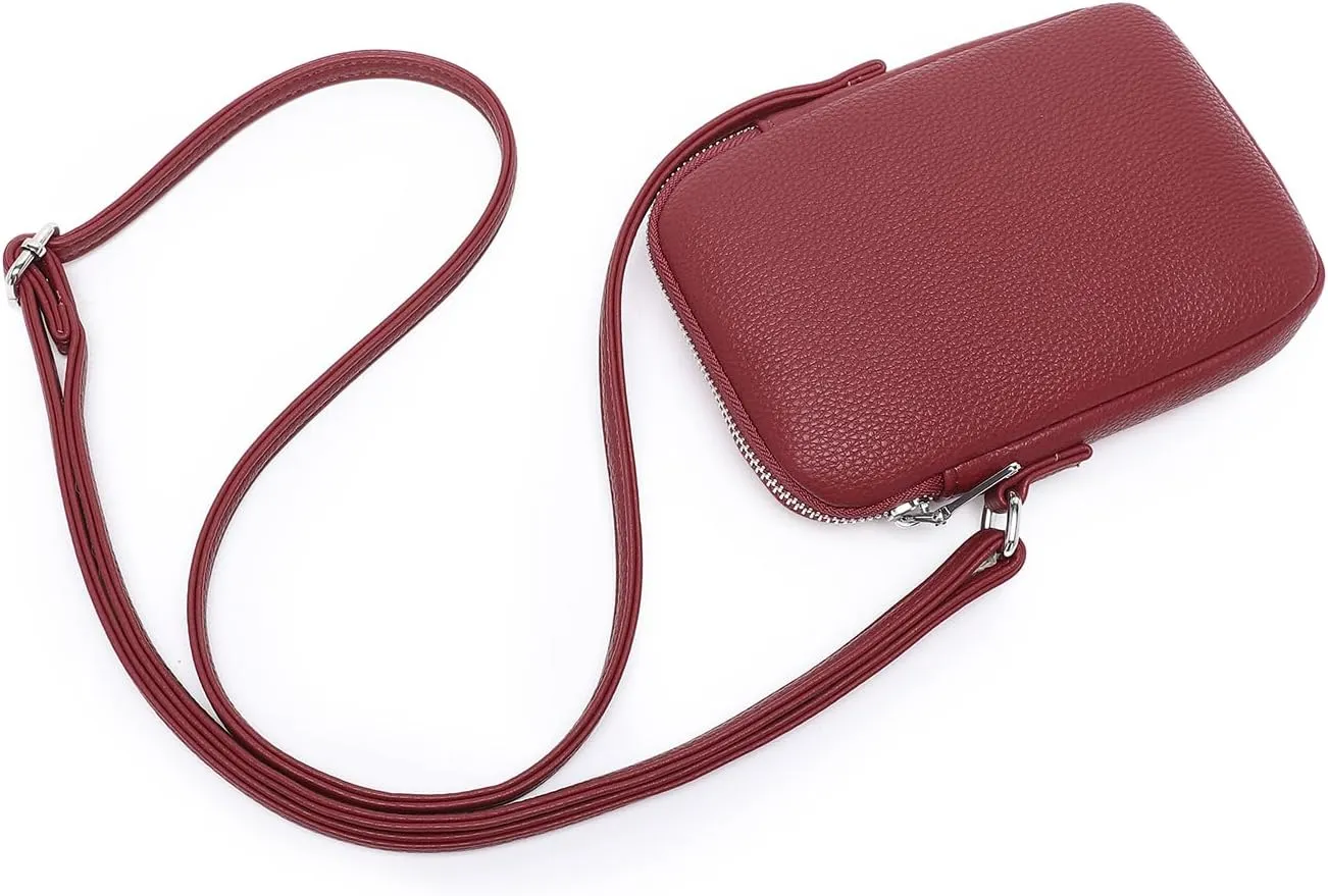 Small Crossbody Purse Zipper Cell Phone Bag Mini Shoulder Purse Wallet Smart Phone Wallet with Credit Card Solts