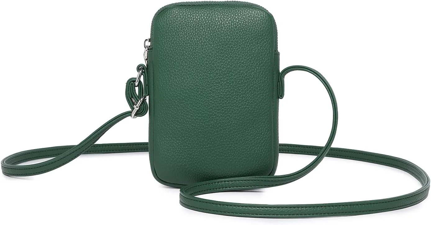 Small Crossbody Purse Zipper Cell Phone Bag Mini Shoulder Purse Wallet Smart Phone Wallet with Credit Card Solts