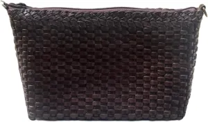 Small Genuine Leather Woven Crossbody Bag, Soft Cowhide Material