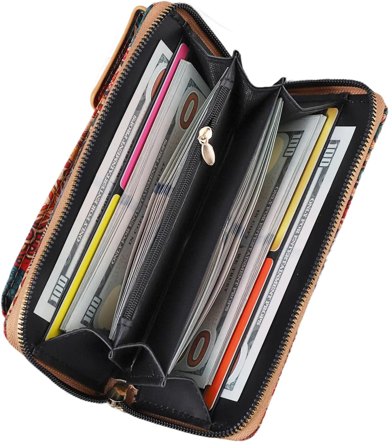 Small Phone Shoulder Bag, Cork Women's Phone Wallet with Card Slots, Shoulder Strap, For Cell Phones less than 6.9"