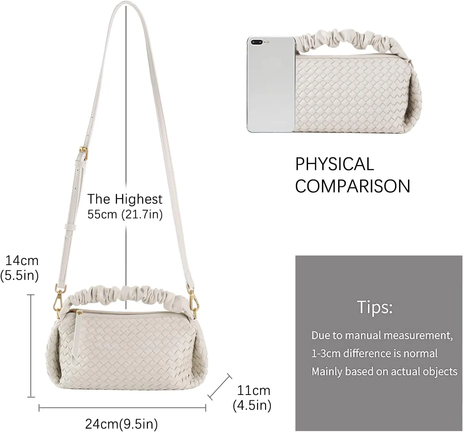 Small Woven Purses, Designer Crossbody Bags for Women Vegan Leather Bags Evening Woven Handbag Clutch